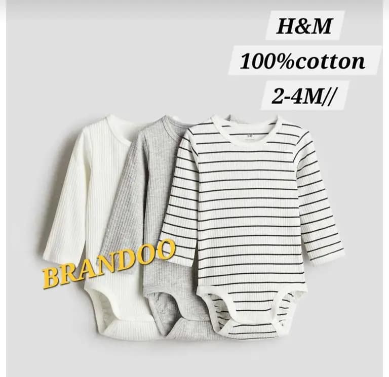 Cotton Bodysuit Set for Babies (3 Pack) 2