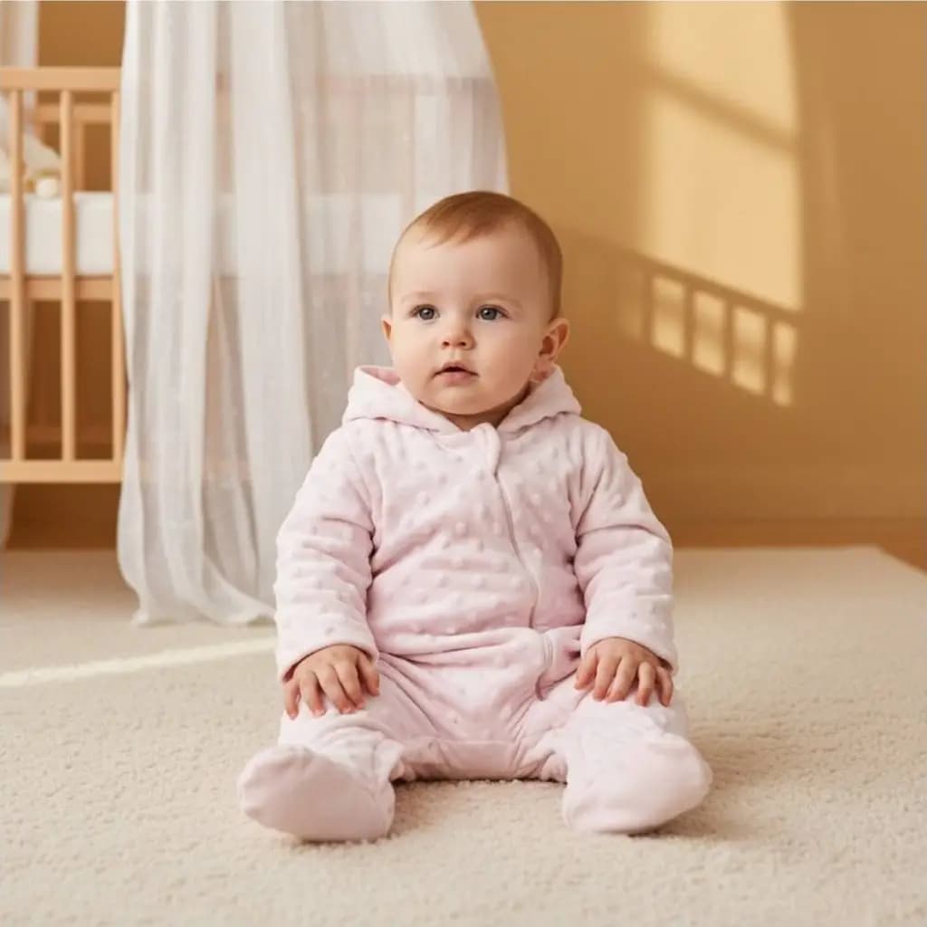 Lined Plush Baby Romper 2