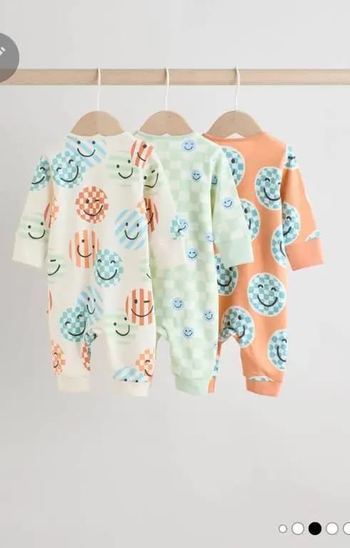 Cotton Baby Sleepsuit Set (3 Pack) 3